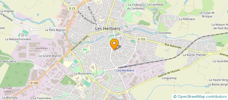 localisation de l'entreprise MADAME SANDRINE COUE à LES HERBIERS