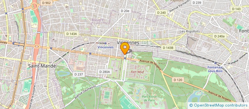 localisation de l'entreprise MADAME SANDRINE COURTADE  VINCENNES