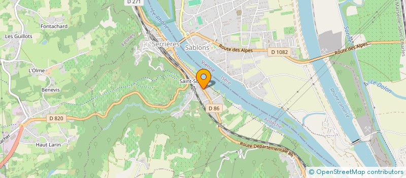 localisation de l'entreprise MADAME SANDRINE CREGUT-MOURIER  SERRIERES