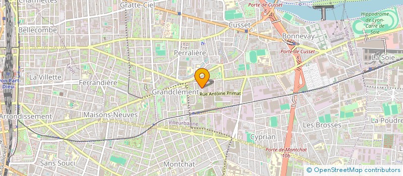 localisation de l'entreprise MADAME SANDRINE CREUS à VILLEURBANNE