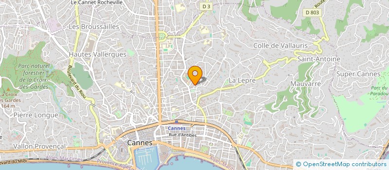 localisation de l'entreprise MADAME SANDRINE CROS  CANNES