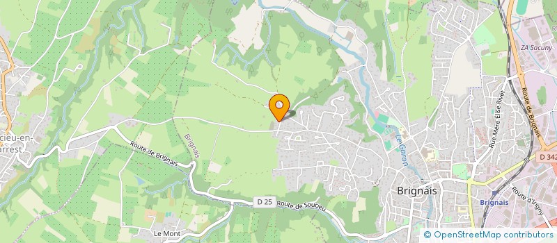 localisation de l'entreprise MADAME SANDRINE CROZIER  BRIGNAIS