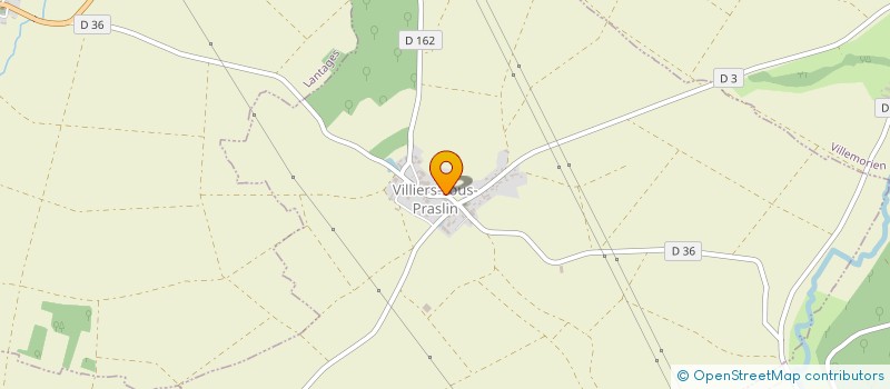 localisation de l'entreprise MADAME SANDRINE CRUCHON  VILLIERS-SOUS-PRASLIN