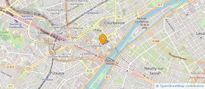 localisation de l'entreprise MADAME SANDRINE CUINAT à COURBEVOIE