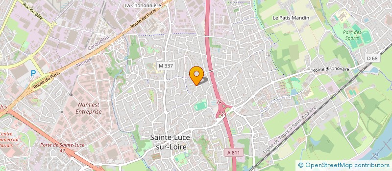 localisation de l'entreprise MADAME SANDRINE DELAHAYE  SAINTE-LUCE-SUR-LOIRE