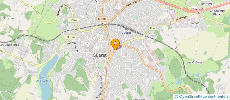 localisation de l'entreprise MADAME SANDRINE DELCROIX à GUERET