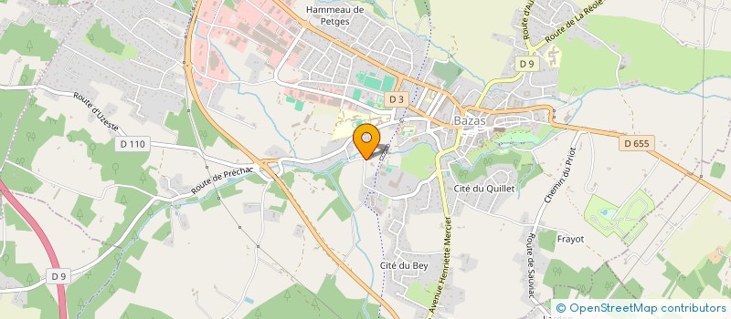 localisation de l'entreprise MADAME SANDRINE DELIGEY  BAZAS