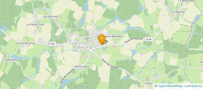 localisation de l'entreprise MADAME SANDRINE DELORE  SAINT-VINCENT-EN-BRESSE