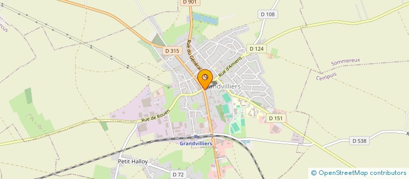 localisation de l'entreprise MADAME SANDRINE DEPREZ  GRANDVILLIERS