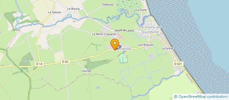 localisation de l'entreprise MADAME SANDRINE DESGARCEAUX à QUINEVILLE