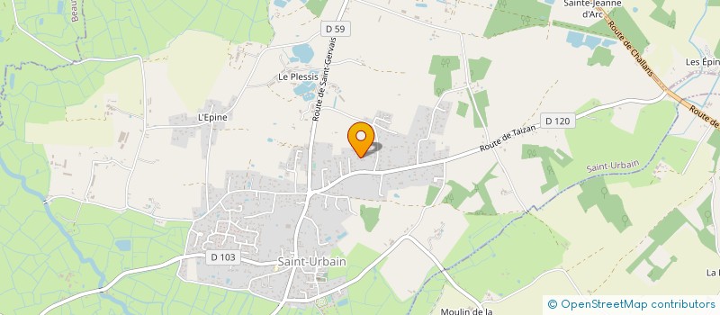 localisation de l'entreprise MADAME SANDRINE DESJARDINS  SAINT-URBAIN