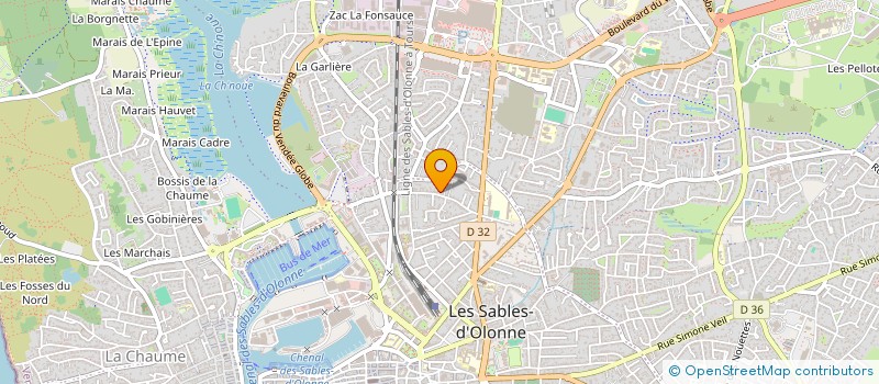 localisation de l'entreprise MADAME SANDRINE DESMARCHELIER  LES SABLES D'OLONNE