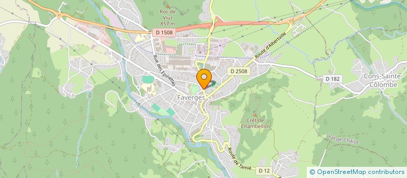 localisation de l'entreprise MADAME SANDRINE DONZEL  FAVERGES-SEYTHENEX