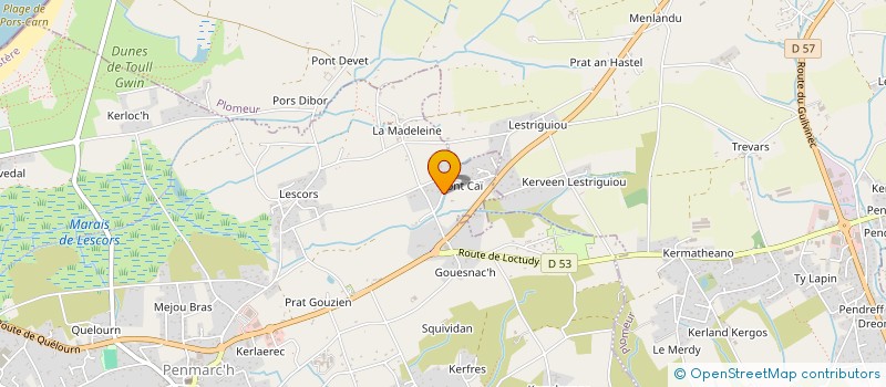 localisation de l'entreprise MADAME SANDRINE DREZEN  PENMARCH