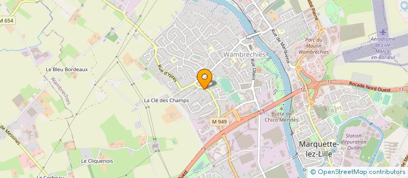 localisation de l'entreprise MADAME SANDRINE DUBEAU  WAMBRECHIES