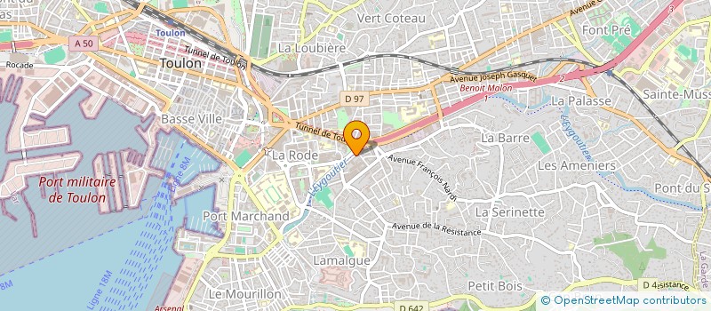 localisation de l'entreprise MADAME SANDRINE DUFOUR  TOULON