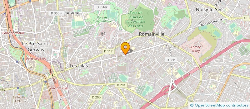 localisation de l'entreprise MADAME SANDRINE DUGUET à LES LILAS