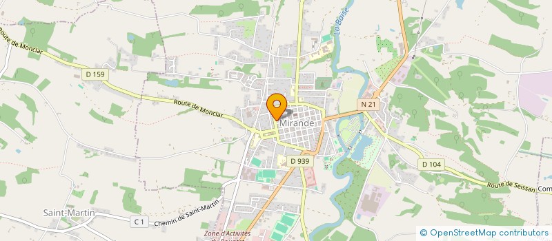 localisation de l'entreprise MADAME SANDRINE DUPONT à MIRANDE