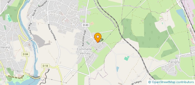 localisation de l'entreprise MADAME SANDRINE DURANTET  COMMELLE-VERNAY