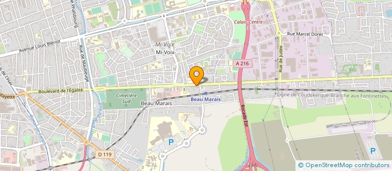 localisation de l'entreprise MADAME SANDRINE DUTRIAUX  CALAIS