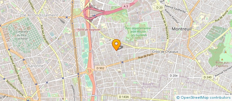 localisation de l'entreprise MADAME SANDRINE EXPILLY à BAGNOLET