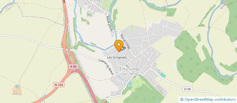 localisation de l'entreprise MADAME SANDRINE FAIVRE  EVRY-GREGY-SUR-YERRE