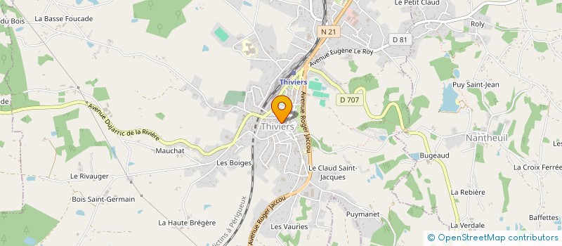 localisation de l'entreprise MADAME SANDRINE FAURE  THIVIERS