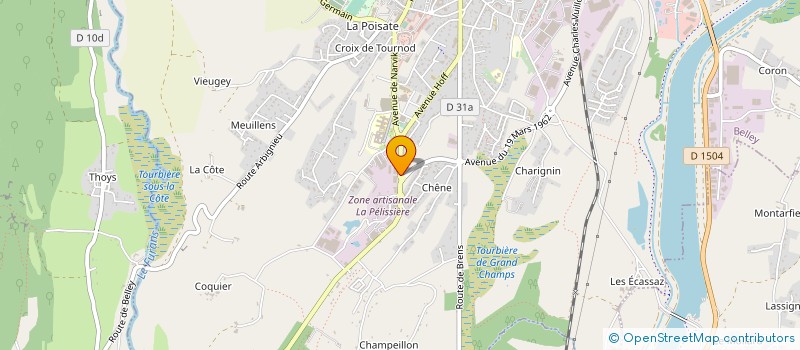 localisation de l'entreprise MADAME SANDRINE FAUVET à BELLEY