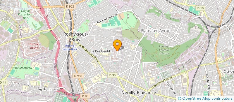 localisation de l'entreprise MADAME SANDRINE FOUCAULT à ROSNY SOUS BOIS