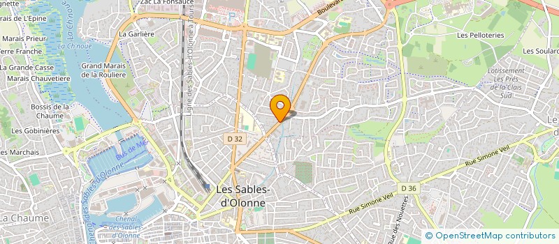 localisation de l'entreprise MADAME SANDRINE FRADET à LES SABLES D'OLONNE
