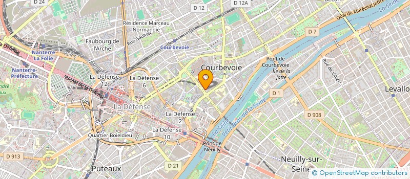 localisation de l'entreprise MADAME SANDRINE FRIDMAN  COURBEVOIE