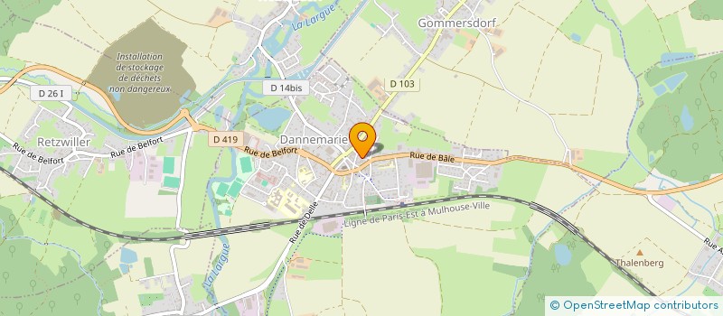 localisation de l'entreprise MADAME SANDRINE FUCHS à DANNEMARIE