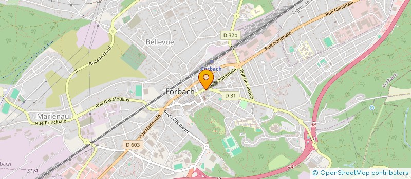 localisation de l'entreprise MADAME SANDRINE GASPARETTI  FORBACH