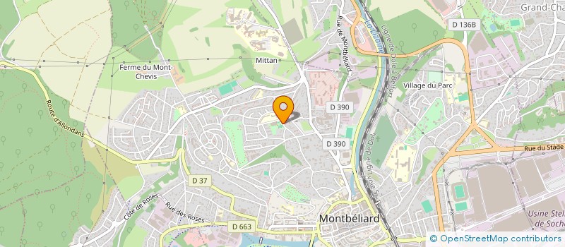 localisation de l'entreprise MADAME SANDRINE GEISSEL  MONTBELIARD