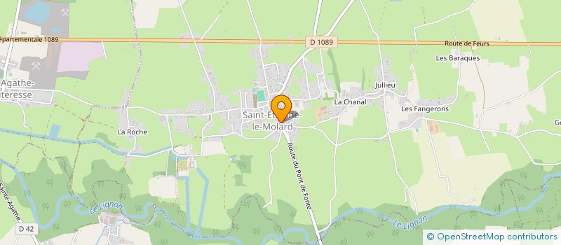 localisation de l'entreprise MADAME SANDRINE GIBERT  SAINT-ETIENNE-LE-MOLARD