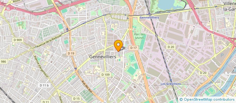 localisation de l'entreprise MADAME SANDRINE GODIGNON à GENNEVILLIERS
