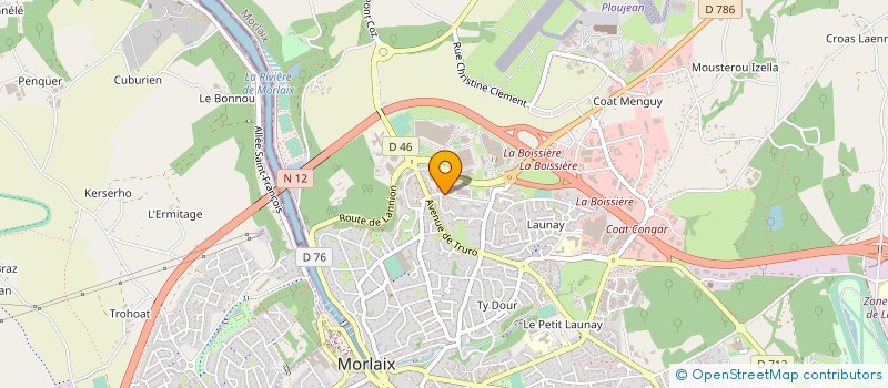 localisation de l'entreprise MADAME SANDRINE GOUEZ à MORLAIX