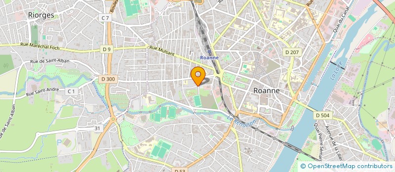 localisation de l'entreprise MADAME SANDRINE GOUILLOUD à ROANNE