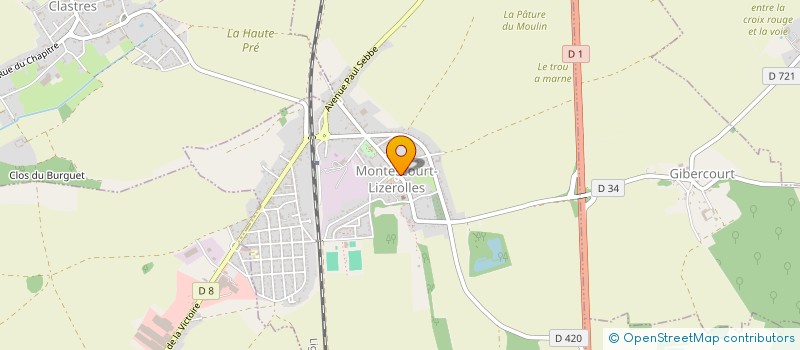 localisation de l'entreprise MADAME SANDRINE GRENGLET  MONTESCOURT-LIZEROLLES