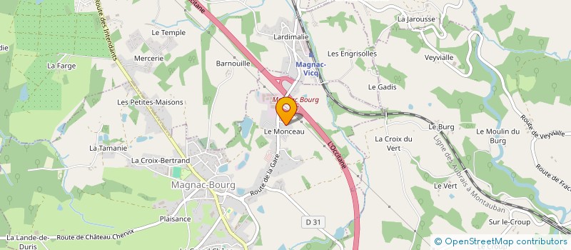 localisation de l'entreprise MADAME SANDRINE GRENIER à MAGNAC-BOURG