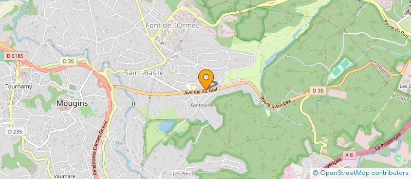 localisation de l'entreprise MADAME SANDRINE GRISETTI  MOUGINS