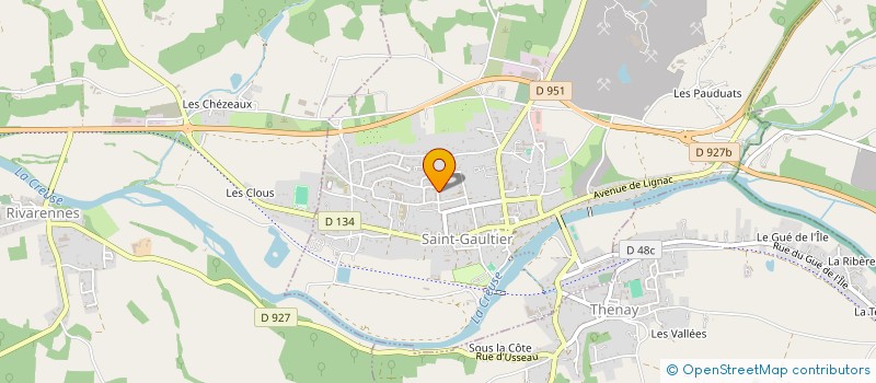 localisation de l'entreprise MADAME SANDRINE GUENARD à SAINT-GAULTIER