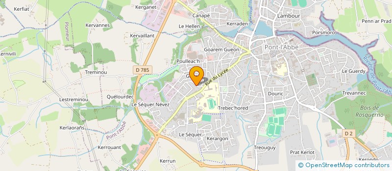 localisation de l'entreprise MADAME SANDRINE GUENEC à PONT-L'ABBE