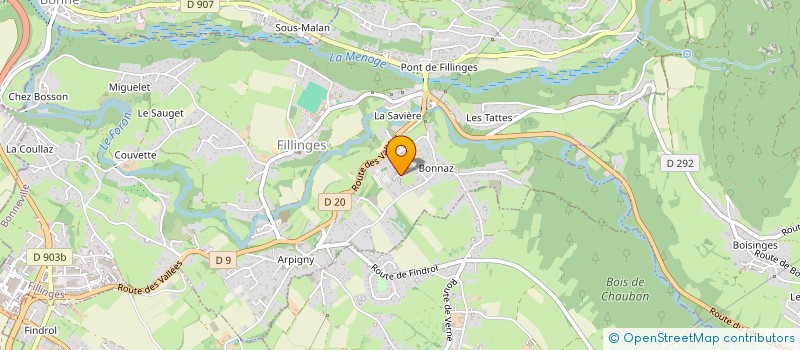 localisation de l'entreprise MADAME SANDRINE GUICHARDON  FILLINGES