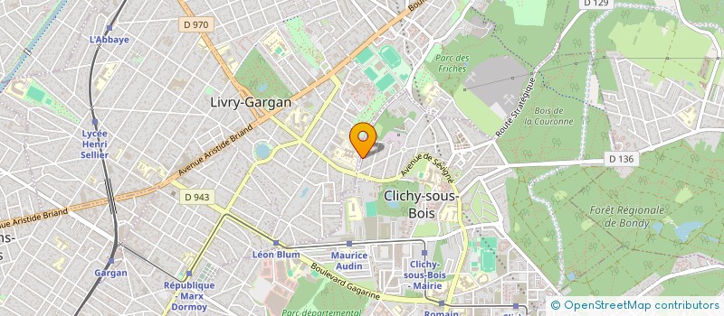 localisation de l'entreprise MADAME SANDRINE GUILLON à CLICHY-SOUS-BOIS