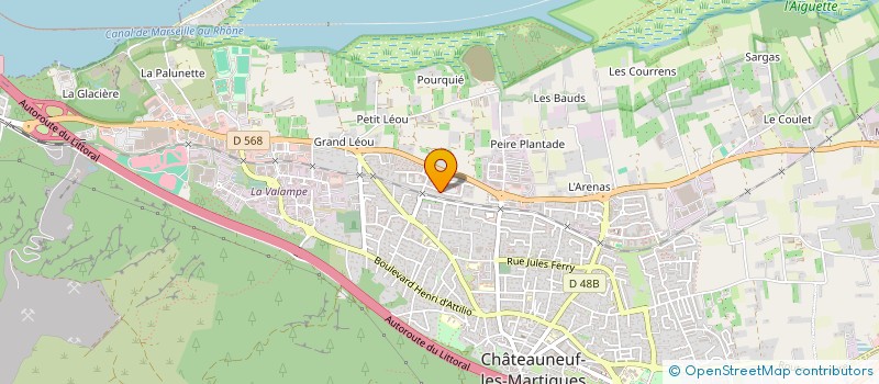 localisation de l'entreprise MADAME SANDRINE GUILLOUET  CHATEAUNEUF-LES-MARTIGUES