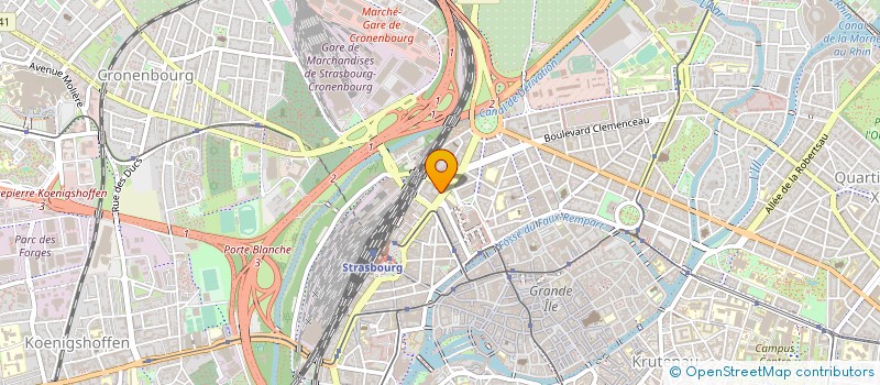 localisation de l'entreprise MADAME SANDRINE HARDY à STRASBOURG