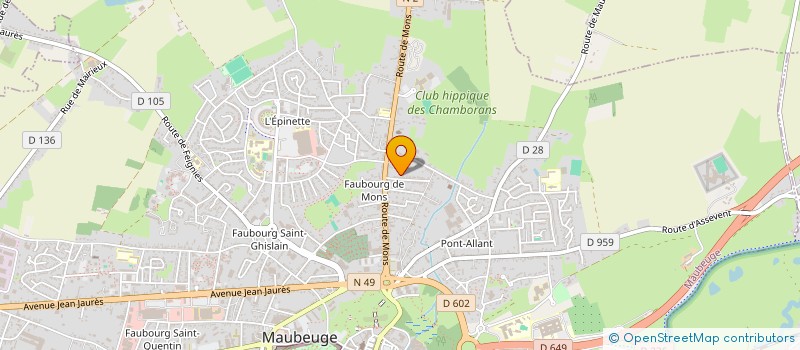 localisation de l'entreprise MADAME SANDRINE HERBIN  MAUBEUGE