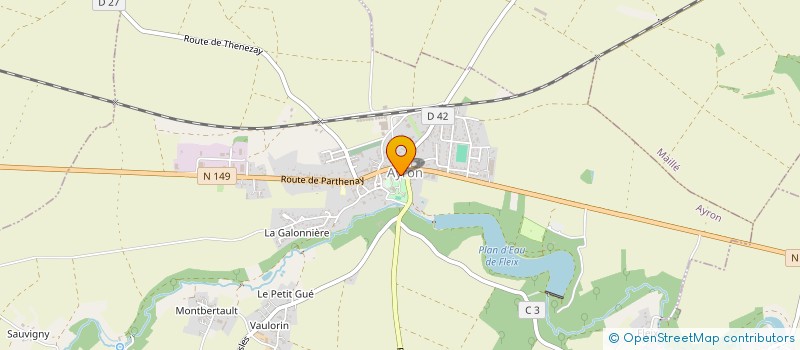 localisation de l'entreprise MADAME SANDRINE HEURTAUX  AYRON