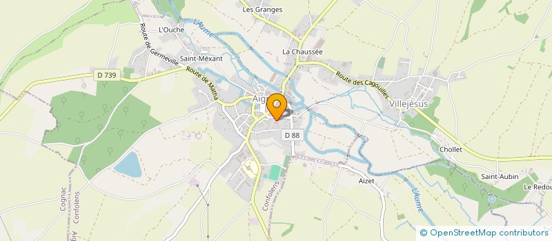 localisation de l'entreprise MADAME SANDRINE HYVERNAUD  AIGRE